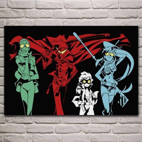 Prints Modular Picture Nordic Style Poster Japanese Anime Tengen Toppa Gurren Lagann Canvas Painting Wall Art Bedroom Home Decor