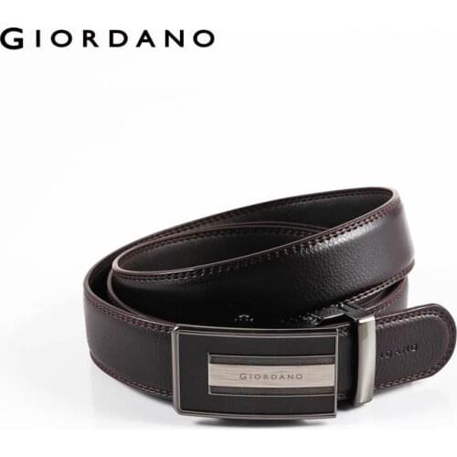 Giordano Men Split Leather Belt Automatic Buckle Quality Leather Belts Mens Brand Label Ceinture Homme Cinto Masculino