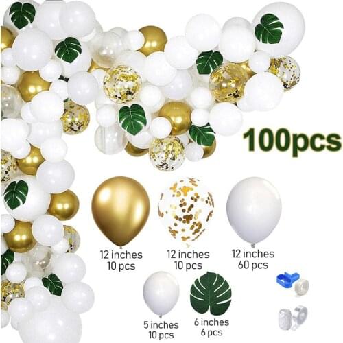 100pcs Rose Gold Balloon Chain Set Sequin Combination Arched Balloon Door Holiday Party Decor For Wedding Birthday Anniversary