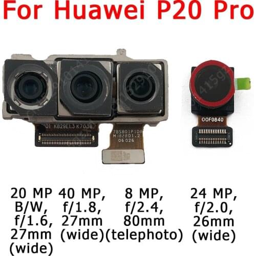 Original Front and Rear Back Camera For Huawei P20 Pro P20Pro Main Facing Camera Module Flex Replacement Spare Parts