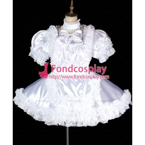 Lockable Sissy maid Satin Uniform cosplay costume Tailor-made[G1997]