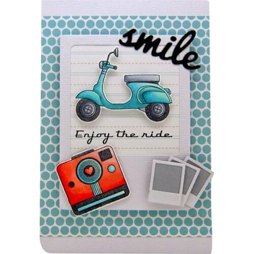 Smile Camera Photo Frame Metal Cutting Dies Stencils For DIY Scrapbooking Decorative Embossing Suit Paper Card Die Cutting Tool