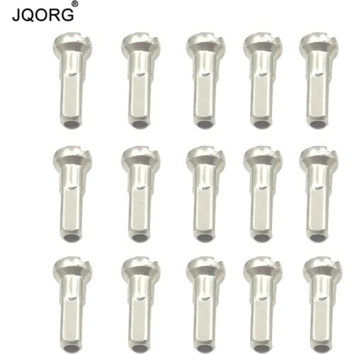 Pillar Spoke Nipples Brass Material Bicycle Spoke Nipples Sliver Color 12/14/16 mm Length Mountain Bike Wheel Spokes Nuts