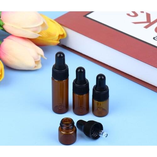 10pcs Essential Oil Dropper Glass bottles 1ml 2ml 3ml 5ml vegetable oil Essence store essential oils Storing Perfume