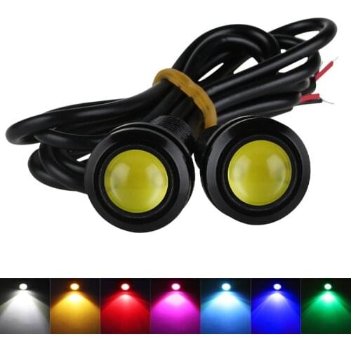 10x 23mm 18MM 12W Car Eagle Eye DRL Led Daytime Running Lights 12V Backup Reversing Parking Signal Automobiles Lamps moto bulb