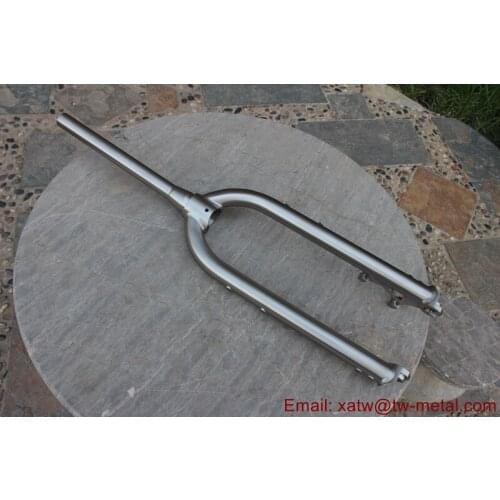 Titanium mountain bike fork with taper steerer tube titanium mtb bike fork with thru axle dropout