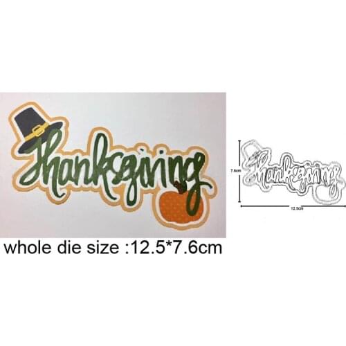 Thanksgiving Metal Cutting Dies Scrapbooking Stencil dies DIY Paper Card Making Decorative Embossing Die Cut Craft Dies 2020 NEW