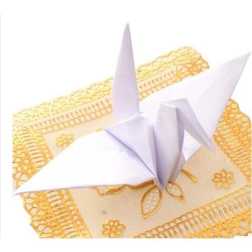 Home decoration White origami finished threading wedding decorations hanging jewelry holiday party paper birds 30cm