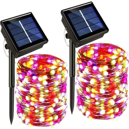 LED Solar Lamp Outdoor 5M 10M 20M 30M LEDs String Lights Fairy Holiday Christmas Party Garland Solar Garden Waterproof Lights