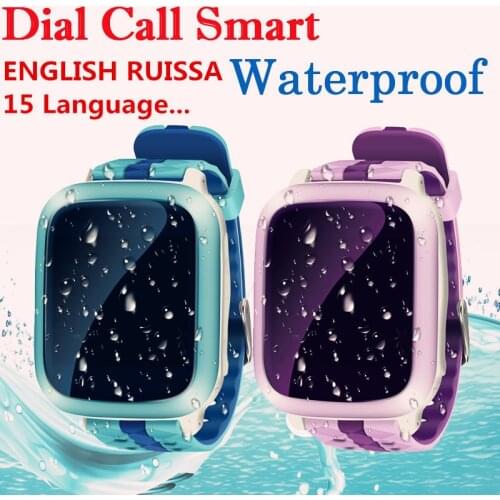 DS18 Waterproof Boys Girls GPS Tracking Smart Watch WiFi Locator Tracker SOS SMS Healthy Fitness Smart Watch for Childen Gifts