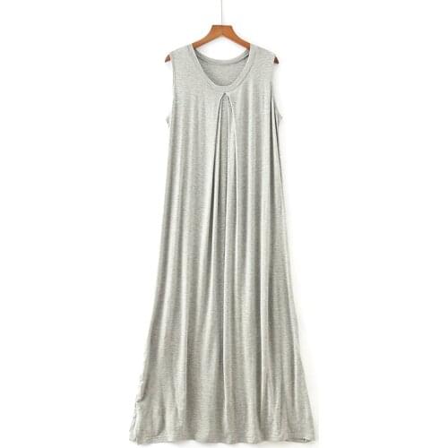 Women sleepwear Plus size lingerie Modal cotton sleep dress Loose long nighties for female nightgown ночная рубашка new fashion