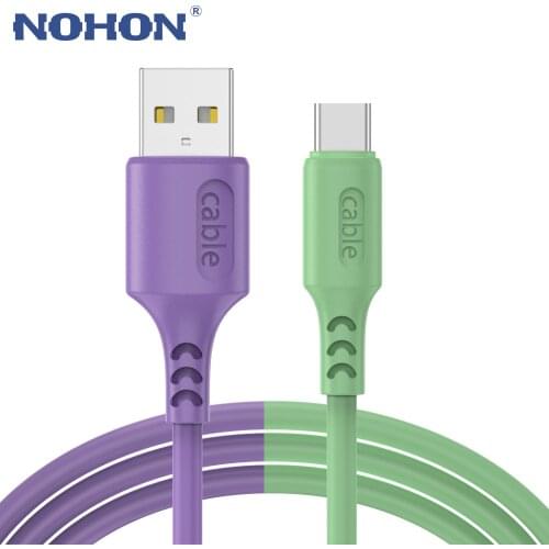 Liquid Silicone Type C USB Cable For Samsung S10 S20 Plus Huawei P30 P40 Xiaomi Long 3A Data Charger Phone Cord Fast Charge Wire
