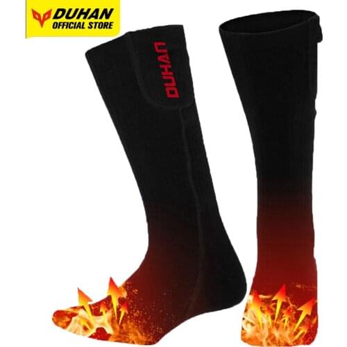 DUHAN Winter Heated Socks USB Electric Heating Socks Cold-proof Motorcycle Socks Infrared Motorcycle Boots Unisex Heating Socks