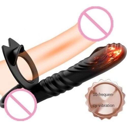10 Frequency Double Penetration Anal Plug Dildo Butt Plug Vibrator for Men Strap on Penis Vagina Plug Adult Sex Toys for Couples