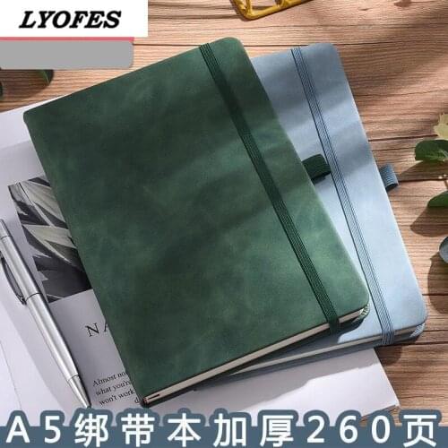 260 sheet thick Dotted diary strap A5 notebook diary Ivory 100 GSM paper planner office supplies Sketch Book Stationery