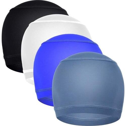 4pcs/set Cycling Skull Caps Helmet Liner Cooling Caps Sweat Wicking Fit Sports Running Hat for Motorcycle Under Helmet Hard Hats