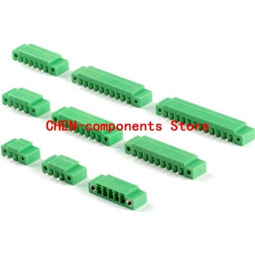 5pcs KF2EDGVM-3.5-2/3/4/5/6/7-12P/Straight pin socket with ear 3.5mm pitch terminal block