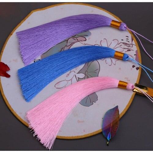 5pcs/lot Silk Long 17cm Tassels Hang Rope Cloth Accessories Polyester Hanging Trim Fringe Pendant Clothing Decoration