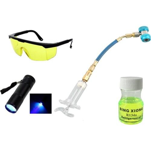 Car air conditioning refrigerant leak detection tool household Fluorescent leak detection repair kit