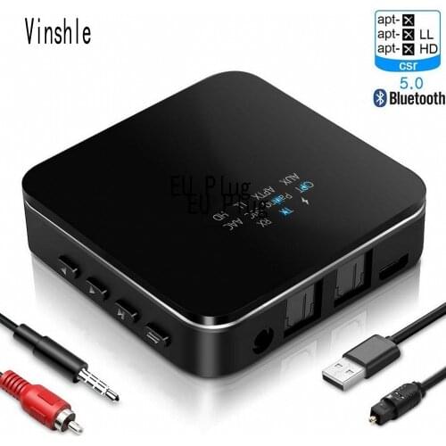 B23Wireless Bluetooth 5.0 Adapter AUX USB Receiver CSR8675 AptX HD LL Bt5.0 transceiver adapter smart TV Bluetooth audio adapter