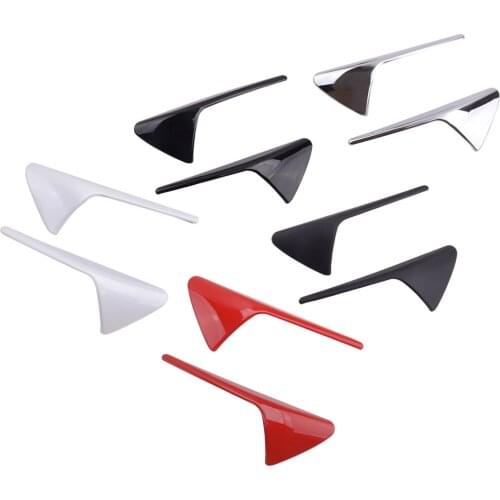 Beler 1 Pair Car Side Camera Protection Cover Trim Sticker Fit for Tesla Model 3 X S Bright