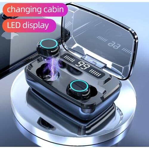 Wireless Bluetooth Earphones V5.0 Waterproof Bluetooth Headphones LED Display With 3300mAh Power Bank Headsets With Microphone