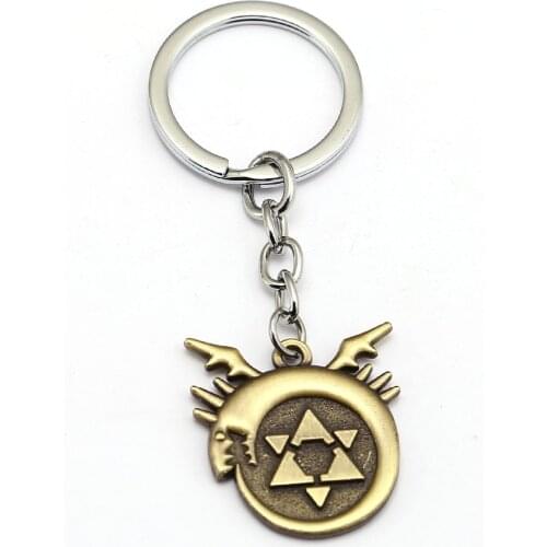 Fullmetal Alchemist Keychain Edward Metal Key Ring Holder Anime Jewelry Car Handbag Chaveiro Wholesale