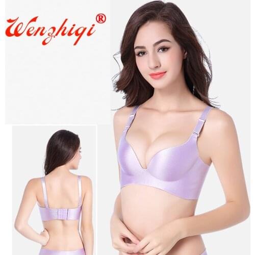 BEFORW Sexy Seamless Women Bra Adjustable Straps Push Up Bra Underwear Women Wireless Solid 3/4 Cup Sexy Bra Women Lingerie