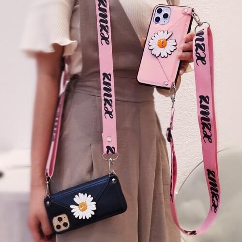 Cross-body phone case With lanyard Wallet style Net Red protective case For iPhone 11 Pro Max XR XS Max 6s 7 8 Plus Anti-fall