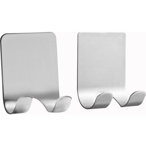 Shower Razor Holder, Self Adhesive Hooks, StainLess Steel Waterproof Heavy Duty For Bathroom Hanging Shaver Towels Loofah Robe