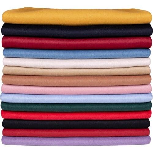 Width 59" Double Sided Solid Color Cashmere Like Fabric By The Half Yard For Coat Windbreaker Trousers Material