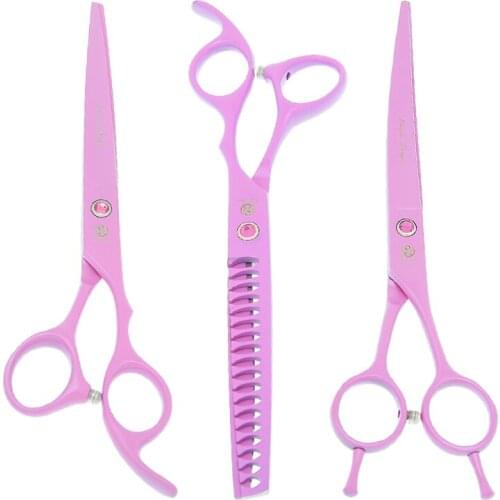 Purple Dragon 7 inch Pet Scissors for Dog Grooming Steel Animal Curved Cutting Shears Thinning Tesouras Dog Supplies B0037B