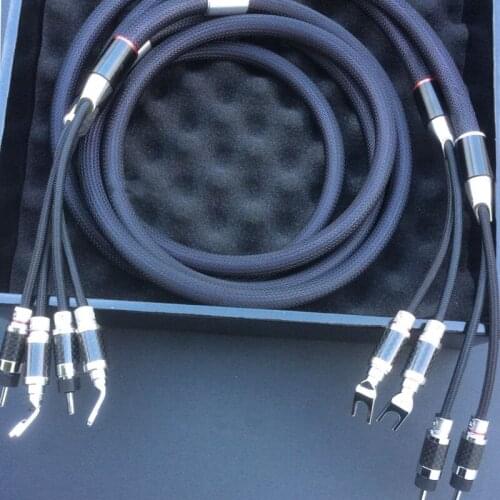 Hifi DHL Shipping Speakerflux 04-2 Spades to 2 Bananas Speaker Cable