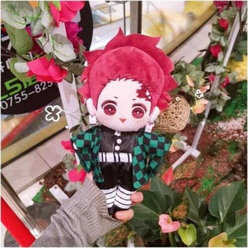 Demon Slayer: Kimetsu no Yaiba Kamado Tanjirou Agatsuma Zenitsu Cosplay Cute DIY Change Doll Plush Dress up Toy 20cm Pillow Gift