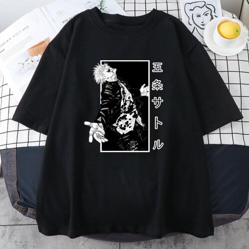 Jujutsu Kaisen Gojo Satoru Printing Women Tshirts Oversized Soft Clothes Fashion Short Sleeve Tshirts Breathable Loose Tshirt