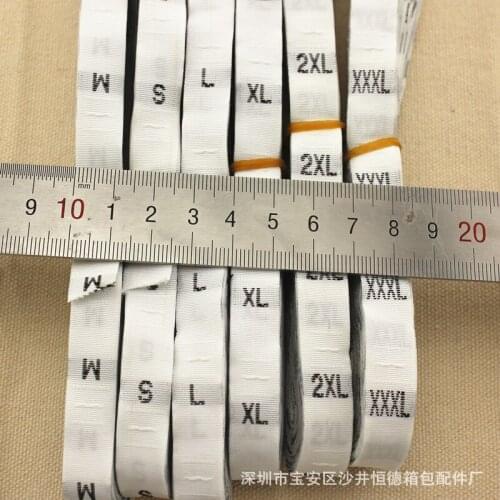 5000pcs/lot Sew Custom Size Tags XS-5XL Clothing Jacket Pants DIY Apparel Sewing Fabric Garment Tags