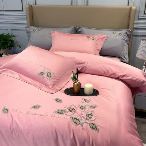 Premium Egyptian Cotton flowers Duvet Cover set Luxury Extra King Queen King Bedding set Comforter Cover Bed sheet wedding gift