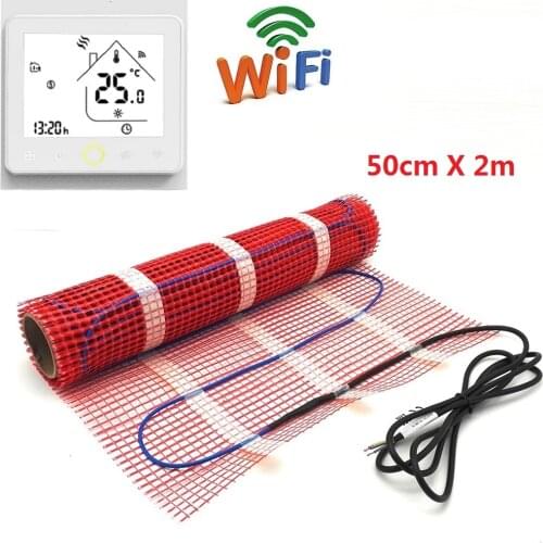 50cmX2m Underfloor Heating Mat 220V 150w/m2 Room Warming Heater (Wifi Thermostat Selection)