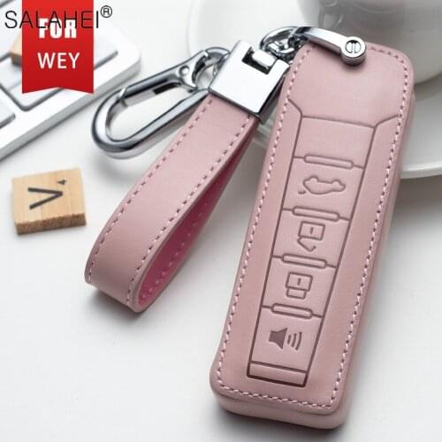 Leather Car Key Cover Case Shell For Haval Great Wall Wey C6 A7 A8 R8 P8 A1 A3 A4 A5 Q7 VV6 VV7 Protection Interior Accessories