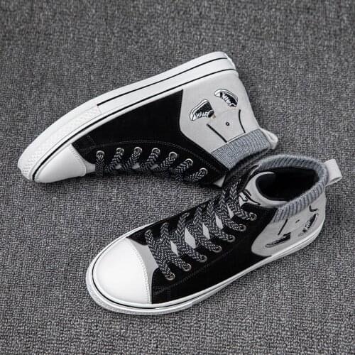 Shoes High Top Sneaker High Top Zapatos Casuales Para Hombre Casual Shoes Men Fashion Causal For Mens Sneakers Man Black