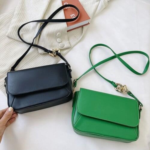 Thick Chain Design Small PU Leather Flap Crossbody Shoulder Bags For Women 2021 Handbags Purse Fashion Ladies Travel Hobo Bags