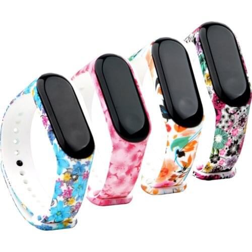 Mi3HS) Pack of 4b Strap For Xiaomi Mi Band 3,Silicone wrist strap For xiaomi mi band 3 accessories bracelet Miband3 Strap