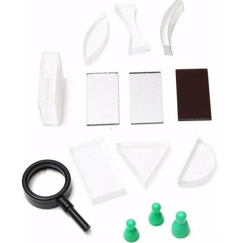 Physical Optical Experiment Set Laser Light Triangular Prism Convex Lens Acrylic Plastic Science Test Tools