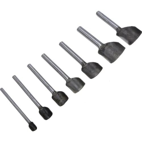 7pcs Leather Craft Tools Half-Round Cutter Punch DIY Craft Wallet Edge Trimming Tool Leathercraft Tool Sets