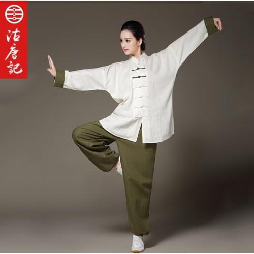 Flax Tai Chi Men And Women clothing Spring Autumn And Summer linen Kung Fu Suit Tai Chi uniform Breathable Fabrics