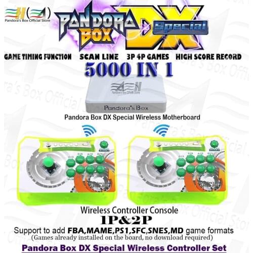 Pandora Box DX Special Version 5000 in 1 wireless console 2 players wireless controllers set Save game 3D tekken Mortal Kombat