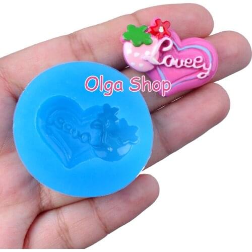 PYL101 30.8mm x 20.8mm Heart-shaped Silicone Mold Fondant Cake Decoration Candy Resin Clay Earrings Necklace Craft Soap Candle