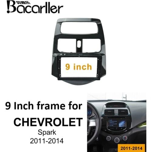 9 Inch Car Radio Fascia for Chevrolet Spark Beat Daewoo Matiz 2010 2011 2012 2013 Stereo Panel Dash Kit Refit Installation Bezel
