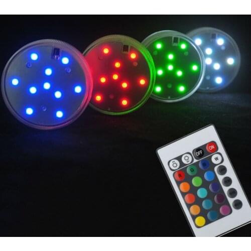 Sale 10 multi-colors vase decor LEDs Submersible Floralyte ,Waterproof led light good for event & party supplies