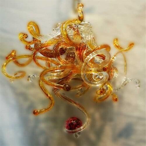 Luxury Big Lobby Blown Glass Chandelier Lighting for Hotel large shopping mall Ball Style Hand Blown Art Glass Chandelier